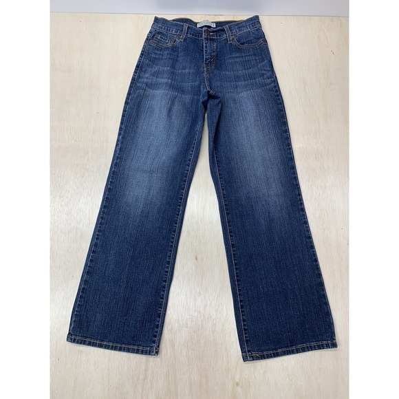 Levis 512 Perfectly Slimming Bootcut Jeans 8M (26.5x28.5)Medium Wash Embellished - Picture 3 of 7